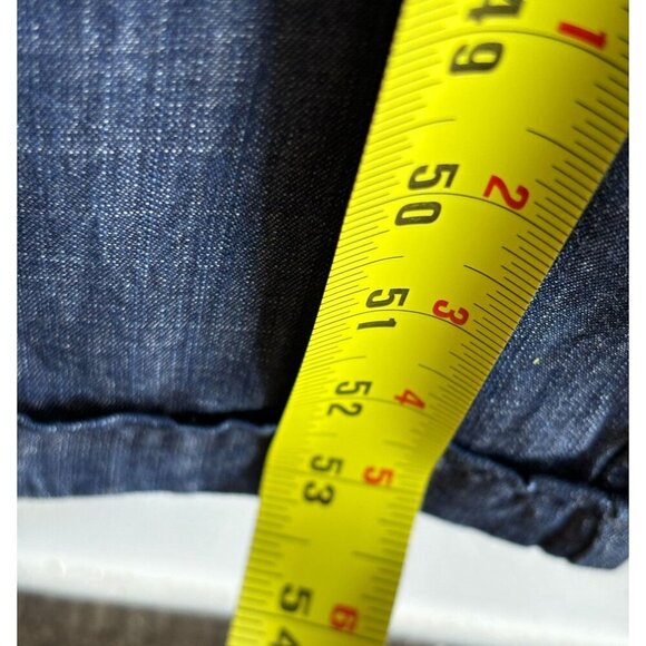 Vertigo Womens Sleeveless Drawstring Straight Leg Denim Jumpsuit Blue Sz M - Picture 10 of 12